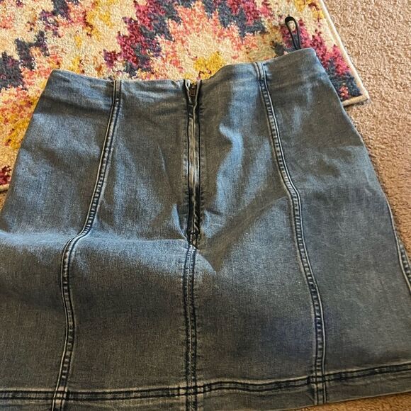 Free people denim skirt 12 - Picture 7 of 8